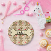 Brown-Hündchen-Entwurf personifizieren Pappteller (Party)