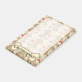 Brown-Hündchen-Grafikdesign personifizieren Post-it Klebezettel (angewinkelt)