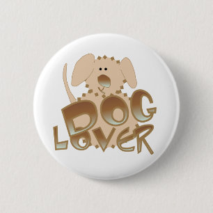 Brown-Hundeliebhaber-T-Shirts und Geschenke Button