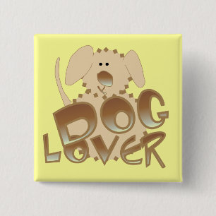 Brown-Hundeliebhaber-T-Shirts und Geschenke Button