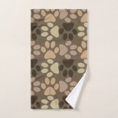 Brown-Hundetatzen-Druck-Entwurf Badhandtuch Set (Handtuch)