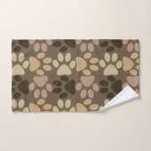 Brown-Hundetatzen-Druck-Entwurf Badhandtuch Set (Handtuch)