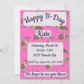 Brown Hyenas Happy Birthday Einladung (Vorderseite)