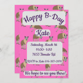 Brown Hyenas Happy Birthday Einladung (Vorne/Hinten)