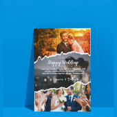 Brown Illustative Happy Wedding Thank You Card Dankeskarte