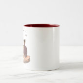 Brown Illustration Coffee Time Couple Tasse (Mittel)