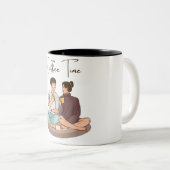 Brown Illustration Couple Tasse (VorderseiteRechts)