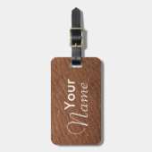 Brown-Imitat-lederne Gepäckanhänger (Vorderseite vertikal)