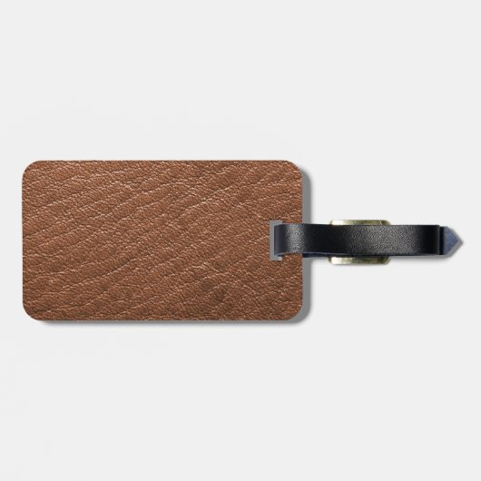 Brown-Imitat-lederne Gepäckanhänger (Rückseite horizontal)