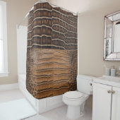 Brown Imitats Alligator Leather Duschvorhang (Beispiel)