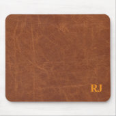 Brown Imitats Leather Desk Mat - Stilvolle Bürozug Mousepad (Vorne)