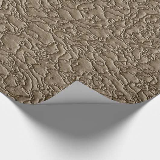 Brown Imitats Leather Geschenkpapier (Ecke)