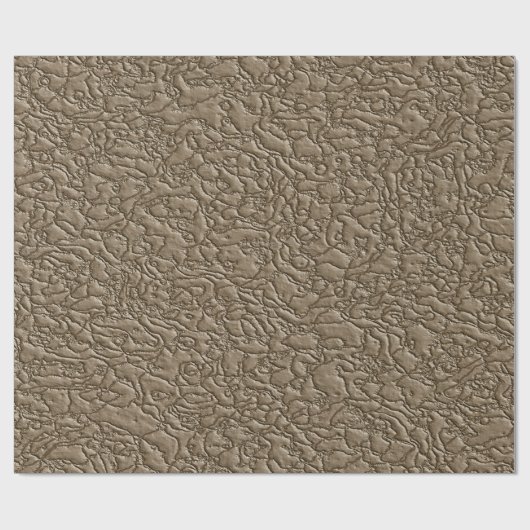 Brown Imitats Leather Geschenkpapier (Flach)