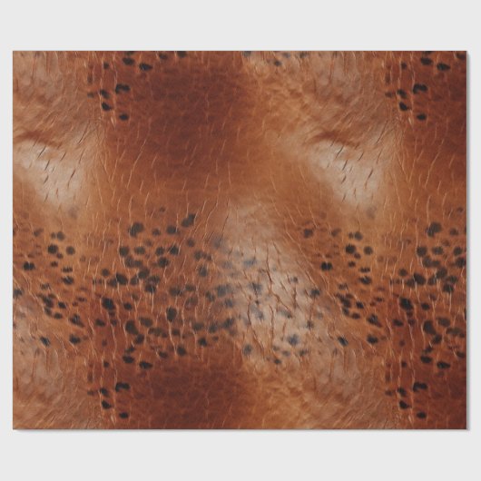 Brown Imitats Leather Geschenkpapier (Flach)