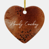 Brown Imitats Leather Keramik Ornament (Vorne)