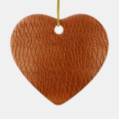 Brown Imitats Leather Keramik Ornament (Hinten)