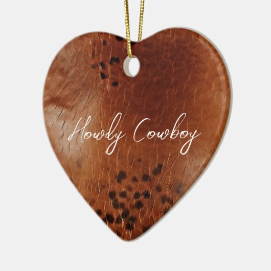 Brown Imitats Leather Keramik Ornament (Links)