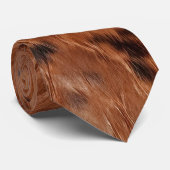 Brown Imitats Leather Krawatte (Gerollt)