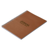 Brown Imitats Leather Notizblock (Linke Seite)