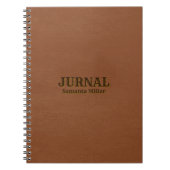 Brown Imitats Leather Notizblock (Vorderseite)