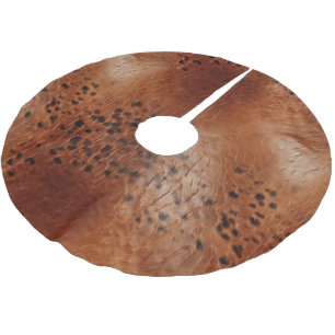 Brown Imitats Leather Polyester Weihnachtsbaumdecke