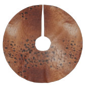 Brown Imitats Leather Polyester Weihnachtsbaumdecke (Vorderseite)