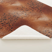 Brown Imitats Leather Sherpadecke (3/4)