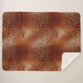 Brown Imitats Leather Sherpadecke (Vorderseite (Horizontal))