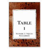 Brown Imitats Leather Tischnummer (Vorderseite)