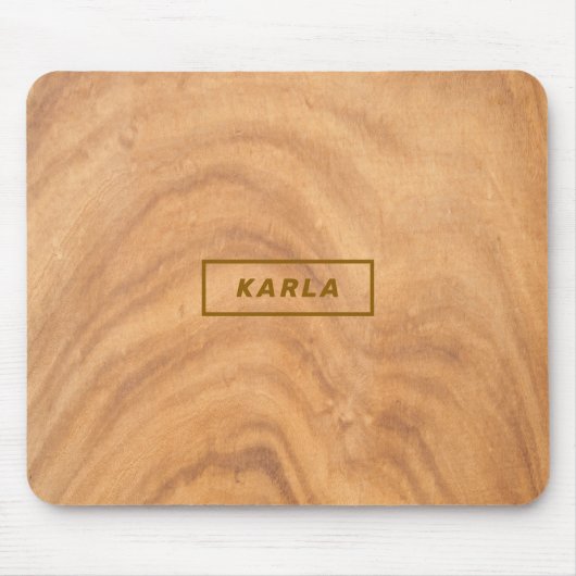 Brown Imitats Wood Mousepad (Vorne)