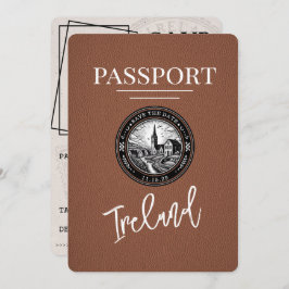 Brown Ireland Passport Save the Date