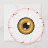 Brown Iris Eyeball Bloodshot Eye Halloween-Party Einladung (Vorderseite)