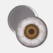 Brown Iris Eyeball Magnet (Vorderseite/Rückseite)