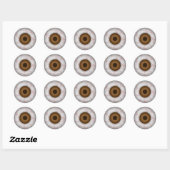 Brown Iris Eyeball Sticker (Blatt)