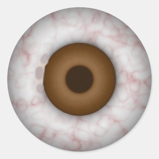 Brown Iris Eyeball Sticker (Vorderseite)