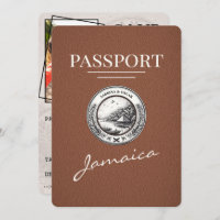 Brown Jamaica Passport Save the Date