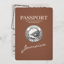Brown Jamaica Passport Save the Date