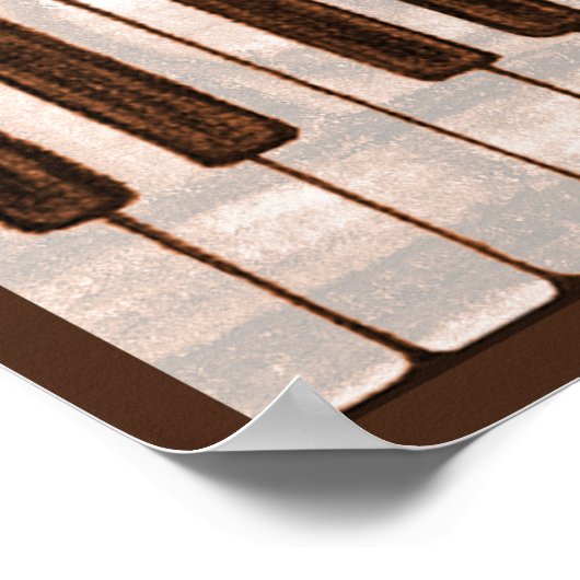 Brown Jazz Music Poster (Ecke)