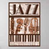 Brown Jazz Music Poster (Vorne)