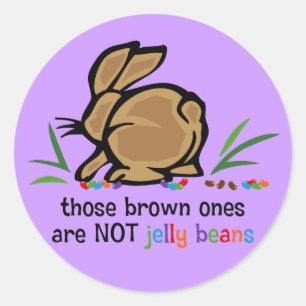 Brown Jelly Beans Runder Aufkleber