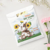 Brown Jersey Cow Sunflower Baby Dusche Geschenktütchen (Versiegelt)