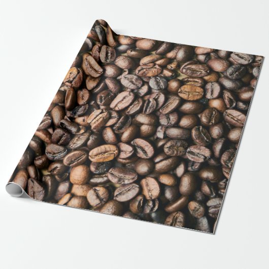 Brown-Kaffeebohne-Hintergrund Geschenkpapier (Ungerollt)