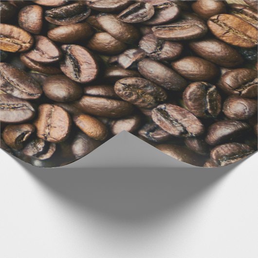 Brown-Kaffeebohne-Hintergrund Geschenkpapier (Ecke)