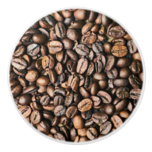 Brown-Kaffeebohne-Hintergrund Keramikknauf