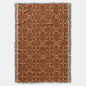 Brown Kaleidoscope Mandala Pattern Decke (Vorderseite Vertikal)