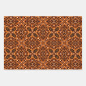 Brown Kaleidoscope Mandala Pattern Geschenkpapier Set (Vorderseite 3)