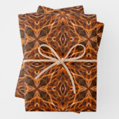 Brown Kaleidoscope Mandala Pattern Geschenkpapier Set (Beispiel)