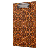 Brown Kaleidoscope Mandala Pattern Klemmbrett (Links)