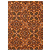 Brown Kaleidoscope Mandala Pattern Klemmbrett (Rückseite)