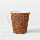 Brown Kaleidoscope Mandala Pattern Milchtasse (Linke Ecke)